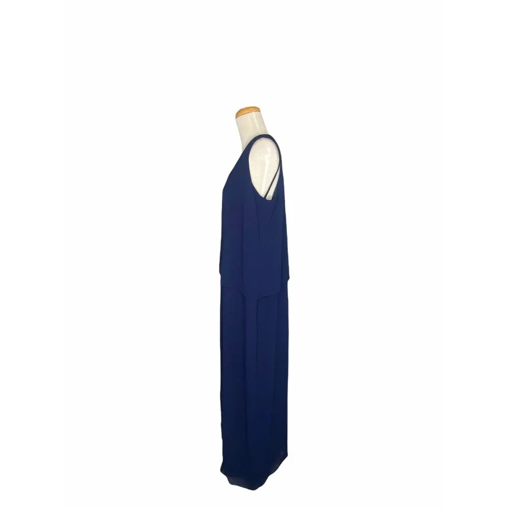 VNTG Ursula of Switzerland Blue Chiffon Dress & Jacket Set Mother of the Bride - Picture 12 of 16
